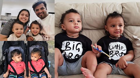 Aarohi, her partner and their twin boys, Rehansh and Reyansh