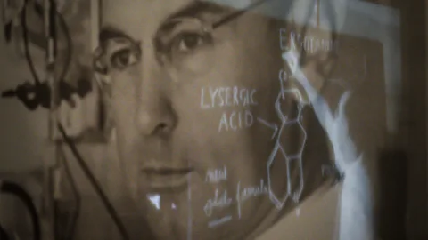 Fabrice Coffrini/Getty Images In 2018, the Swiss National Library in Bern hosted an exhibition entitled "LSD, the 75 Years of a Problem Child" (Credit: Fabrice Coffrini/Getty Images)