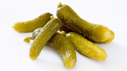 A pile of gherkins 