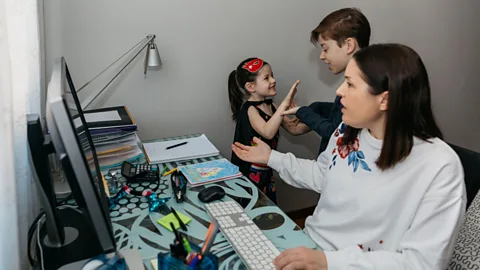 Alamy Parents experience all kinds of stress, particularly during Covid-19, which can make responding in a positive manner harder