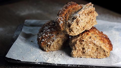 Soda Bread still on the baking tray 