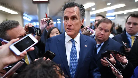 Getty Images Senator Mitt Romney made history when he voted to impeach US President Donald Trump (Credit: Getty Images)