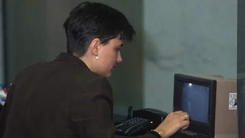 Getty Images Considered the origin of online shopping, the 'Videotex' system was developed in 1984 (Credit: Getty Images)