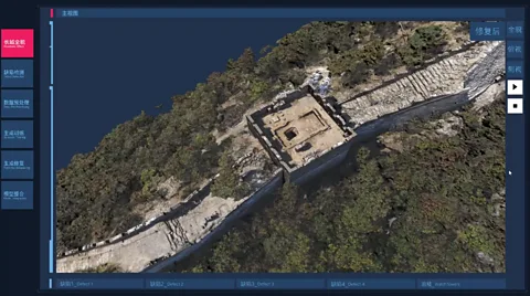 Peking University 3D mapping and a computer algorithm offer engineers valuable information about the wall (Credit: Peking University)