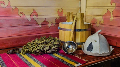 Vladamir Zapletin/Getty Images Groups of friends will often visit a communal banya each week (Credit: Vladamir Zapletin/Getty Images)