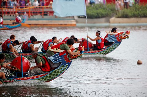 Chinese dragon boats