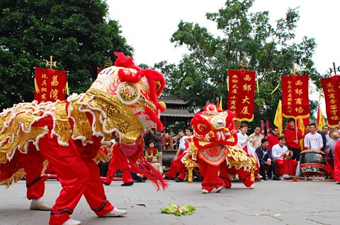 Chinese dragon dance