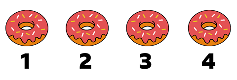 4 doughnuts