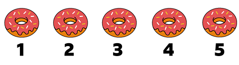 5 doughnuts