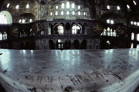 Viking graffiti at the Hagia Sophia, Instanbul.