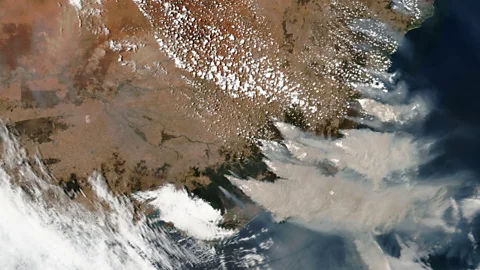 NASA/Maxar Technologies The smoke from fires in Australia in 2019 and early 2020 led to a spike in hospitalisations in New South Wales (Credit: NASA/Maxar Technologies)