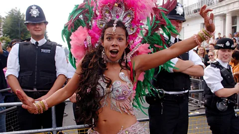 PA Over the years, there have been criticisms about excessive policing of the event (Credit: PA)