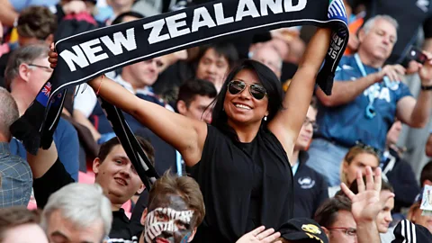 Alamy Large numbers of New Zealanders - like these rugby fans in London - head overseas to find work in big cities around the world