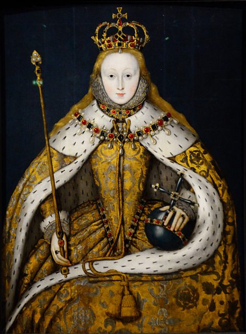 A circa 1600 portrait of England's Queen Elizabeth I