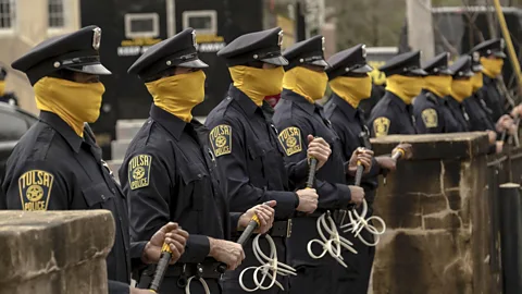 HBO HBO’s Watchmen is one of the deeper and darker dramas that has questioned the very concept of superheroes (Credit: HBO)