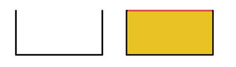 A rectangle formed from 4 sides