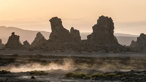 Juan Martinez Lake Abbe straddles the border of Ethiopia and Djibouti