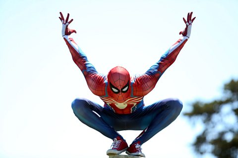 Spiderman cosplayer in Turkey