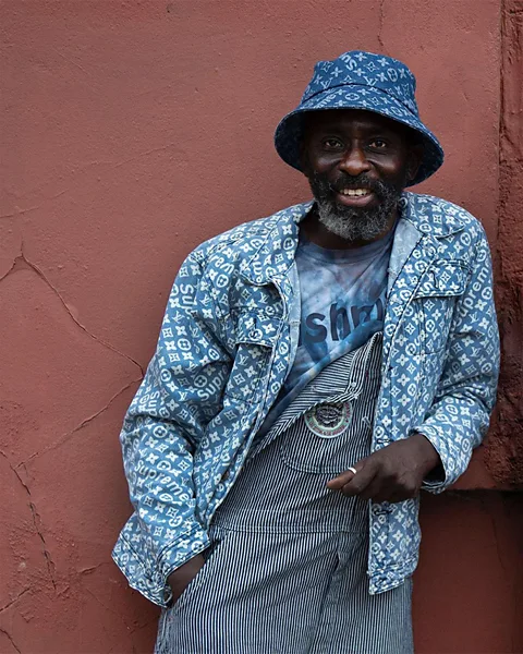 Connolly Stylist and stall-holder Frank Akinsete has collaborated with Connolly to upcycle vintage pieces (Credit: Connolly)