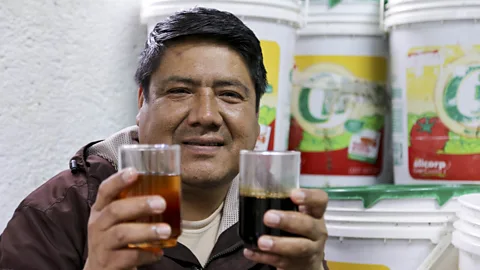 Elisa Parhad Machu Picchu-based biologist Marco Antonio Huamán creates biodiesel from used cooking oil (Credit: Elisa Parhad)