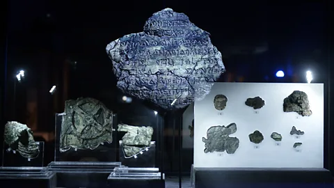 Louisa Gouliamaki/Getty Images The Antikythera mechanism was a complex mechanical computer that tracked astronomical phenomena and the cycles of the Solar System (Credit: Louisa Gouliamaki/Getty Images)