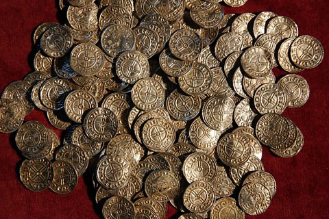 Anglo-Saxon silver pennies.