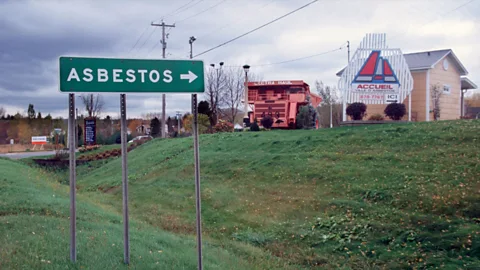 Asbestos town sign