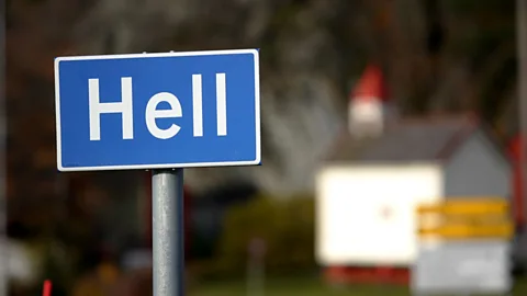 Alamy The Norwegian town of Hell has been profiting from its name for decades
