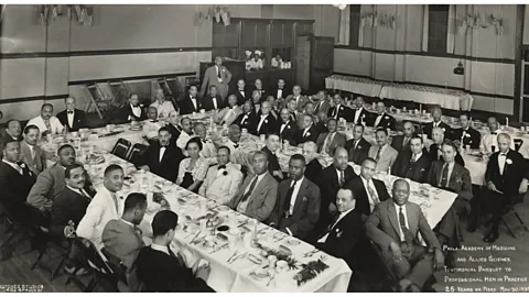 Kutcher Studios/University of Pennsylvania Black colleges had quotas for women and women	Ts schools often rejected black students, leaving Dickens, at left, in a bind (Credit: Kutcher Studios/University of Pennsylvania)