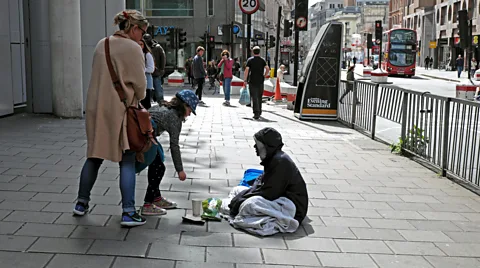 Alamy For many homeless, donations of spare change can be a lifeline (Credit: Alamy)