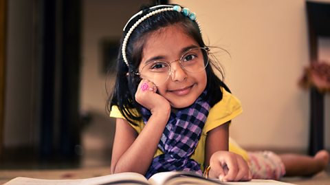 Girl reading a book