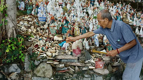 Matthew Keegan Few people know how these deities got here or why there are so many, but Wong has been caring for them for more than 30 years (Credit: Matthew Keegan)