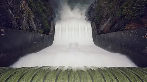 Yun Han Xu/Getty Images Elsewhere, dams form enduring monoliths. One can only imagine what our descendants will make of Canada’s Cleveland dam, like a giant waterslide (Credit: Yun Han Xu/Getty Images)