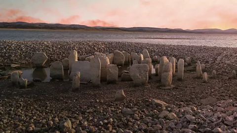 Alamy Sometimes, surprises: dry weather in Spain revealed the Dolmen of Guadalperal, a 4-5,000-year-old monument flooded by the Valdecañas dam (Credit: Alamy)