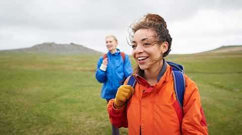 Friends hiking