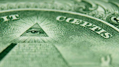 Alamy On the US $1 bill, the Eye of Providence is above a pyramid of 13 steps, symbolising the original states (Credit: Alamy)