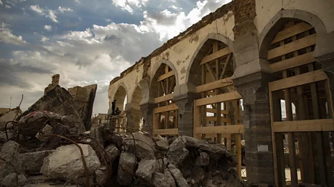 Unesco-Moamin Al-Obaidi The mosque is being rebuilt to near its original form in a $50.44m project financed by the United Arab Emirates (Credit: Unesco-Moamin Al-Obaidi)
