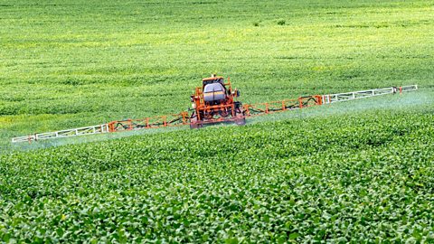 Agricultural spraying in Brazil.