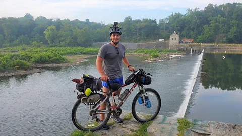 Ryan Gardill Gardill and his friend biked more than six hours a day and camped under the stars (Credit: Ryan Gardill)