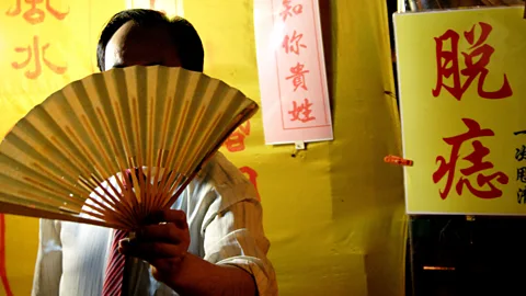 Alamy Fortune teller in Hong Kong