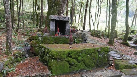 Chris Coggins The Han consider feng shui forests to be sacred and many contain incense-decorated shrines to the Earth gods (Credit: Chris Coggins)