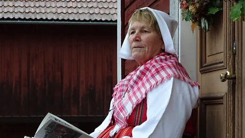Justin Calderón One of Sweden's few remaining faböd farmers, Alice Gustafsson still practice animal husbandry (Credit: Justin Calderón)
