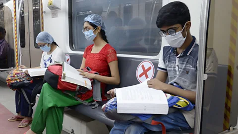 Alamy Many Indian cities reopened public transport facilities that had been suspended due to the pandemic to enable students to travel to test centres (Credit: Alamy)