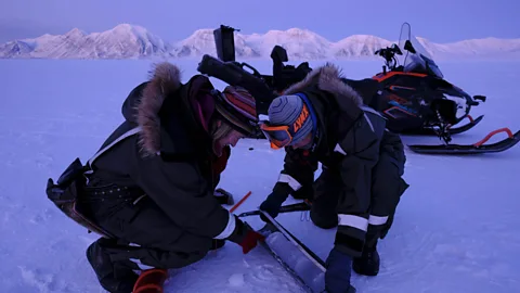 Hearts in the Ice The explorers have been managing multiple climate change projects, including one for Nasa (Credit: Hearts in the Ice)