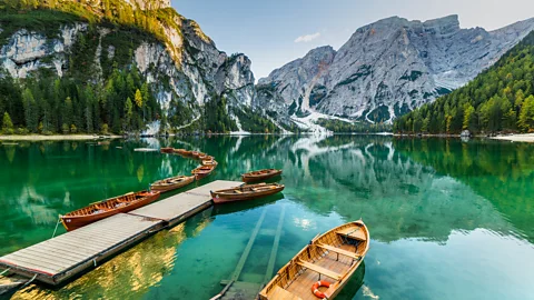 Anton Petrus/Getty Images Hiking to the green lakes of the Dolomites is one of Mayes' favourite Italian experiences (Credit: Anton Petrus/Getty Images)