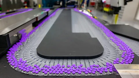 Alamy Manufacturing enough of each of the vaccines will take time, so some countries – such as the UK – have decided to delay the second dose (Credit: Alamy)