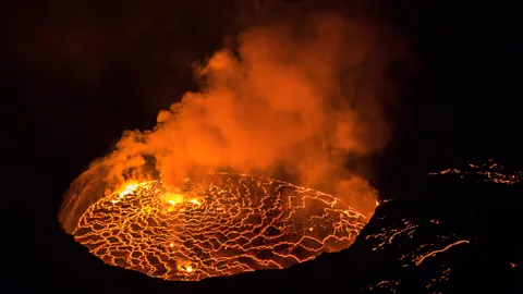 Bella Falk Nyiragongo volcano in the Democratic Republic of Congo (DR Congo)