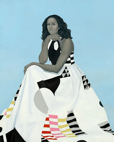 Amy Sherald The portrait of Michelle Obama echoes her values in the choice of dress and artist (Credit: Amy Sherald)