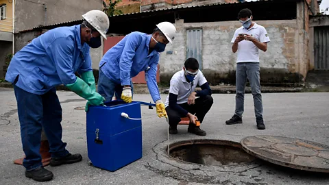 Douglas Magno/Getty Images Efforts to spot new variants of Covid-19 as early as possible include testing sewage samples in cities like Belo Horizonte in Brazil (Credit: Douglas Magno/Getty Images)