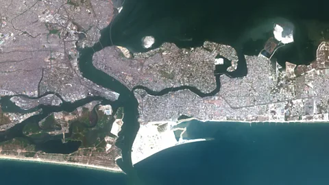 Alamy The majority of Lagos, Nigeria, is no more than a few metres above sea level, and at risk of coastal erosion (Credit: Alamy)